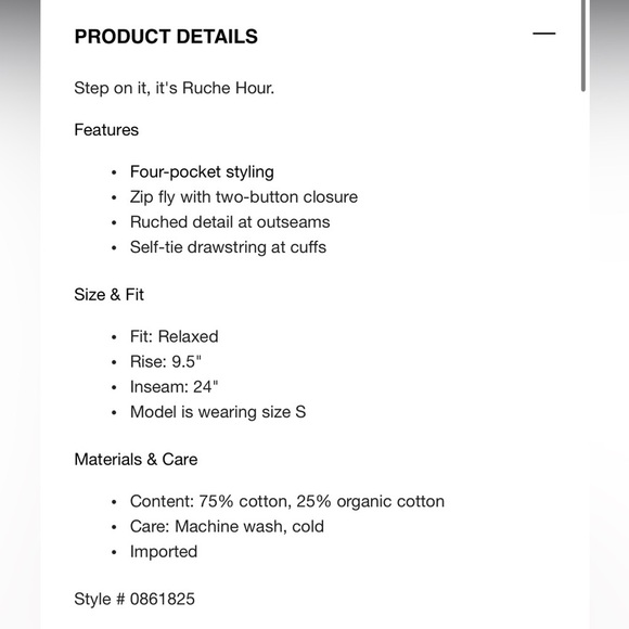 Garage ruched capris - Picture 7 of 7